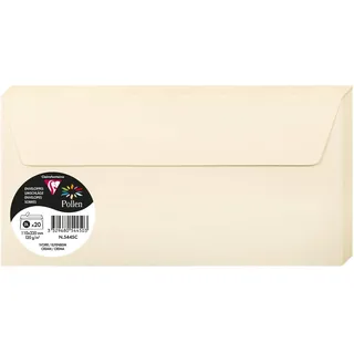 Clairefontaine Briefumschlag Pollen 5445C DL elfenbein 20 St./Pack.