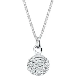 Elli Kugel Klassisch Kristalle 925 Silber Weiß Damen 