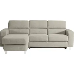 Ecksofa ALINA, beige (beige tta 2), B:264cm H:90cm T:167cm, Struktur TTA (100% Polyester), Sofas