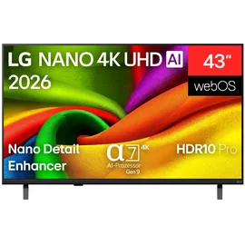 LG 43NU850B6LA 43" NANO 4K UHD AI Smart TV NU85