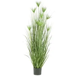 CREATIV green künstliche Pflanze Cyperus longus Gras, 210cm