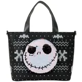 Funko Loungefly Disney The Nightmare Before Christmas Jack Skellington Reversible Sequins Tote Crossbody Bag with Coin Bag