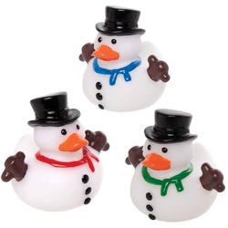 Badeenten "Schneemann"  (pro Set 6) Weihnachtsspielzeug