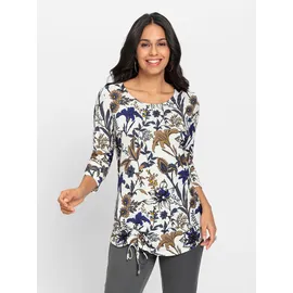 Lady Print-Shirt Blau 36
