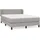 vidaXL Boxspringbett mit Matratze Hellgrau 140x200 cm Stoff