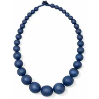 COLLEZIONE ALESSANDRO Kette mit Anhänger Aleika Blau / Holz