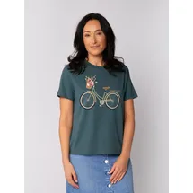 wat? APPAREL T-Shirt Damenfahrrad in Petrol | Gr.: 34