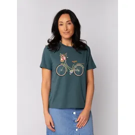 wat? APPAREL T-Shirt Damenfahrrad in Petrol | Gr.: 34