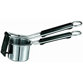 Rösle Kartoffelpresse, Edelstahl, Kunststoff, mit Auflagevorrichtung, Einsatz entnehmbar, spülmaschinengeeignet schwarz|silberfarben