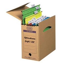 6 ELBA Archivboxen tric system braun 16,0 x 34,1 x 31,5 cm