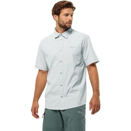 Jack Wolfskin Herren Norbo S/S Shirt Men Kurzarm Hemd 3XL grau cool grey check