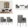 vidaXL 3 tlg. Garten Essgruppe Poly Rattan Schwarz - - - Gartentisch Und Stühle - Gartentische Und Stühle - Schwarz