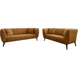 Polstergarnitur INOSIGN "Colori", gold (gold, gold), H:83cm T:88cm, 100% Polyester, Sitzmöbel-Sets, auch als Loveseat erhältlich