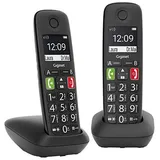 Gigaset E290R-Duo Dect Telefoons 2 Stuks Zwart - Schwarz