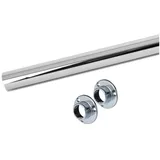 HOOZ Kleiderstange aus Chrom mit Halterung für Ordnung im Schrank verschiedene Längen (1 St., 70 cm - kürzbar), aus Metall silberfarben 70 cm
