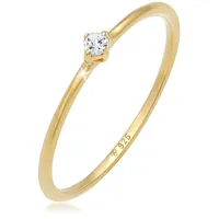 ELLI PREMIUM Verlobungsring ELLI PREMIUM "Stapelring Topas Solitär Verlobung 925 Silber" Gr. 54, gold, Fingerringe, Damen, 54mm, Silber 925 (Sterlingsilber), Verlobungsring