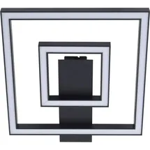 LINDBY LED Deckenleuchte Madamo Schwarz aus Aluminium für Wohnzimmer - 30 cm, 3000K, Alu - Schwarz