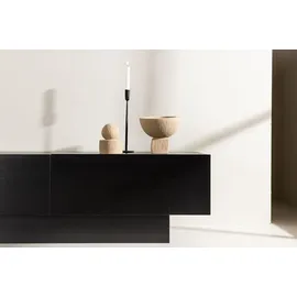 VCM Cuenca TV-Lowboard 160 x 47 x 45 cm Schwarz Glas/Holz/MDF/Melamin/Holzwerkstoff