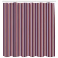 ABAKUHAUS Duschvorhang 175 x 200 cm blau grau gestreift