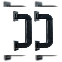 HMF 14971-02 Koffergriff, Tragegriff aus Kunststoff 2 Stück 16,5 x 7,5 cm Schwarz