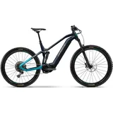 Haibike AllMtn 2 Yamaha 720Wh Elektro Fullsuspension Mountain Bike Glossy Blue/Cyan/Caramel | L/46.5cm