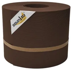 zaun zu® Sichtschutz Rille für Doppelstabmatten Zaunblende Braun 35m