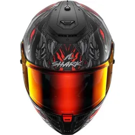 Shark Spartan RS Shaytan Integralhelm - Matt Schwarz/Rot/Dunkelgrau / S