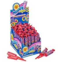 lollis Chupa Chups Melody Pop Lolly mit Flöte Erdbeergeschmack 16g 48er Pack