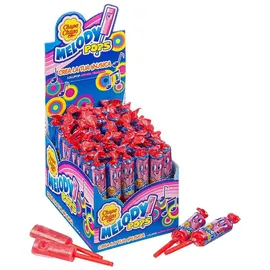 lollis Chupa Chups Melody Pop Lolly mit Flöte Erdbeergeschmack 16g 48er Pack