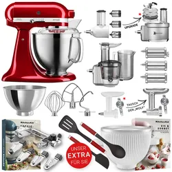 KitchenAid Küchenmaschine Artisan 5KSM185 Alleskönner-Set Liebesapfelrot