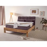 Home Affaire Boxspringbett »Villads«, Liegefläche: 160/200 cm aus Balkeneiche, Inside-Boxspring-Unterbau lila