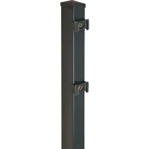 Floraworld Zaunpfosten 6 x 260 x 4 cm Grau/Stahl