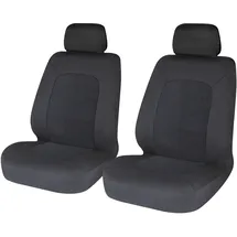 Sakura SS5401 Vordersitzbezüge für Auto und Transporter, Hampton, 1 Paar, Schwarz, universal, einfache Passform