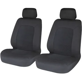 Sakura SS5401 Vordersitzbezüge für Auto und Transporter, Hampton, 1 Paar, Schwarz, universal, einfache Passform