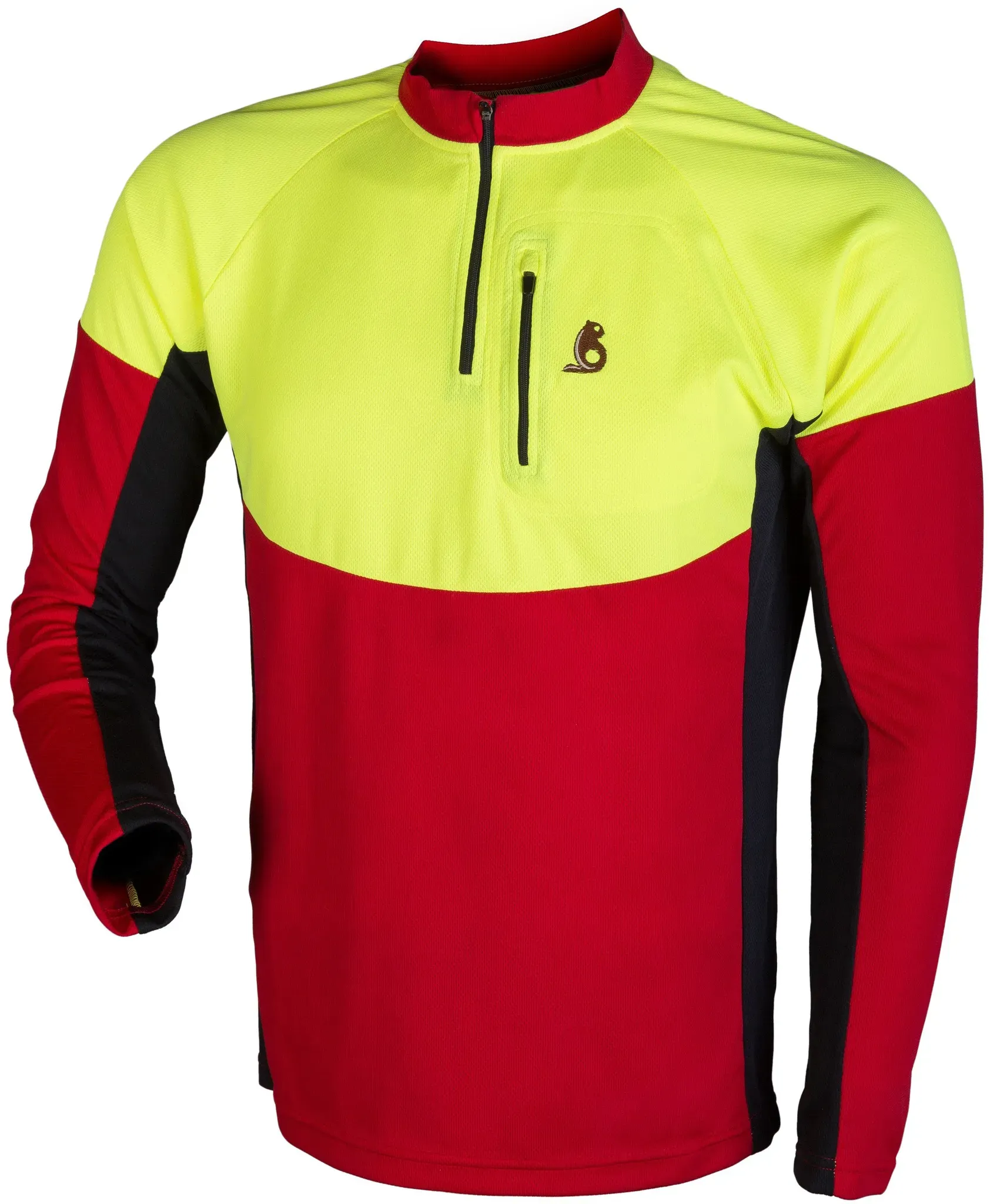 Profiforest Funktions-Langarm-Shirt Visible, rot-gelb, XL