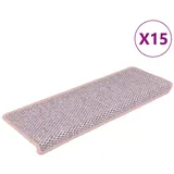 vidaXL Treppenmatten 15 Stk. 65x21x4 cm Rot - Rot