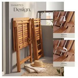 Tectake Bistro-Set Sóller 3-tlg. Braun