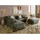 MASSIVMOEBEL24.DE Ecksofa, inkl. Hocker 285x220x79 Polyester grün RAVENNA