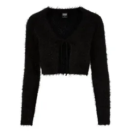 URBAN CLASSICS Ladies Tied Cropped Feather Cardigan - Gr.: XXL
