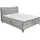 ed exciting design Boxbett grau, Textil, 180x200 cm, Bettkasten, gepolstertes Kopfteil, Topper durchgehend, Schlafzimmer, Betten, Boxspringbetten