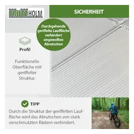 Baumarktplus TRUTZHOLM 2 x Alu Auffahrrampe klappbar 307 cm extra lang 900 kg geriffelt Motorradrampen