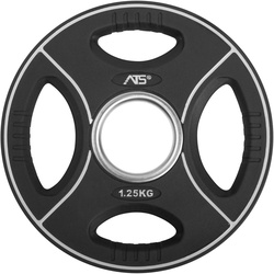 TRENDY SPORT ATS Premium Urethan Polyurethan-Hantelscheiben 50 mm schwarz 1,25 kg