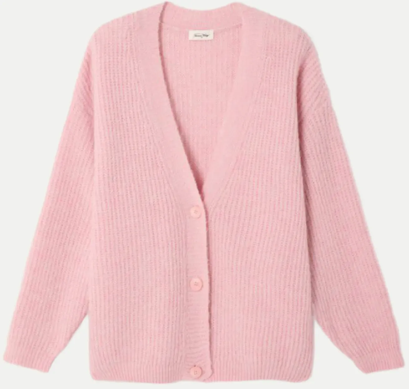 Strickjacke V-Neck Rosa XS/S