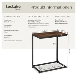 Tectake tectake® Beistelltisch