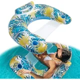 Schwimmhilfe Für Erwachsene, 4-in-1-luftmatratze, Tragbare Wasserhängematte, Aufblasbarer Stuhl, Handbetriebenes Strandspielzeug