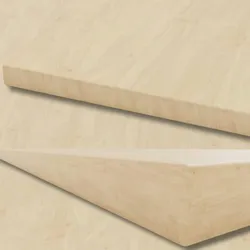 Bisley Tischplatte 180x80 cm in Ahorn, Schreibtischplatte aus Holz, Holzplatte, Spanplatte kratzfest beschichtet mit ABS-Kante für DIY Homeoffice