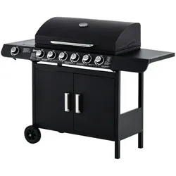 Outsunny Grill, Grillfläche: 73,5L x 36B cm, schwarz