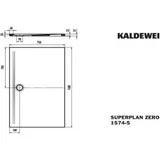 Kaldewei Superplan zero Duschwanne 357447980668 75x140cm, Wannenträger extraflach, warm Grey 10 -