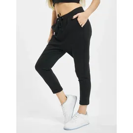 URBAN CLASSICS Damen Hose Kordelzug Taschen 240 g/m2 mit Baumwolle Schwarz