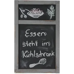 Werbetafel MCW-C51, Wandtafel Kreidetafel, 55x34x2cm, Holz Shabby-Look Vintage ~ grau